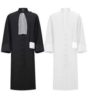Nouvelle Robe de Cosplay d'<span class=keywords><strong>Avocat</strong></span> Médiéval, Vêtement Sacerdotal Gothique, Cape Longue de Chorale d'Église pour Costume de Spectacle d'Halloween - Product Image 1