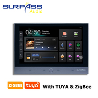Ensemble audio mural Tuya Zigbee 7 pouces PW7830T+FCR63+ASH10, caisson de basses 120W + 8 enceintes de plafond 30W, système de sonorisation Villa BGM