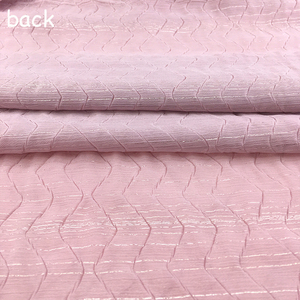 Manufacturer Super Soft <strong>Gauze</strong> 100% Polyester Fiber <strong>Shiny</strong> Crepe Fabrics Transparent Tulle Crinkle Pleated Fabric with Gold Foil - Product Image 6