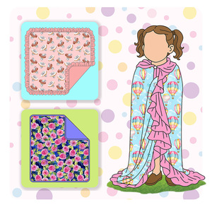 Tùy Chỉnh In Kỹ Thuật Số Bé Chăn Có Thể Đảo Ngược Minky Dot Và Tre Bọc Trẻ Con Bằng Tả Muslin Kết Thúc Tốt Đẹp OEM Tùy Chọn Thăng Hoa Có Sẵn - Product Image 1