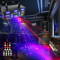 Lumières LED pour le nouvel an 15 yeux 21 yeux, lumières laser disco fête féerique vacances noël dj lumières DMX lampe à faisceau stroboscopique