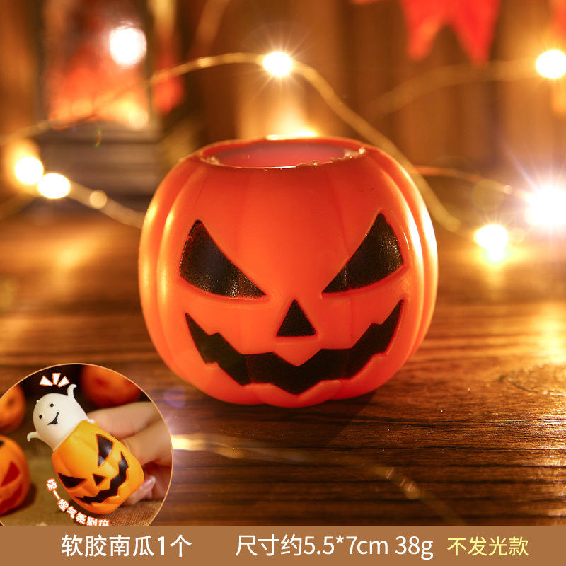 Soft rubber pumpkin cup white
