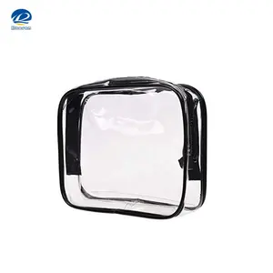 Bolsa de equipaje de viaje Bolsa de aseo de viaje de PVC transparente transparente transparente Bolsa de cosméticos de maquillaj
