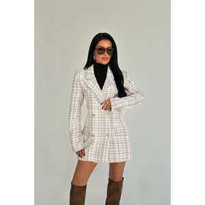 เสื้อแจ็คเก็ตผู้หญิงสีน้ำตาลดำ - Product Image 3