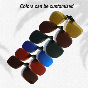 2025 bán buôn thời trang phân cực UV400 kính mát Thoải mái Trọng lượng nhẹ hình chữ nhật kim loại Clip-on kính cho phụ nữ và nam giới - Product Image 2