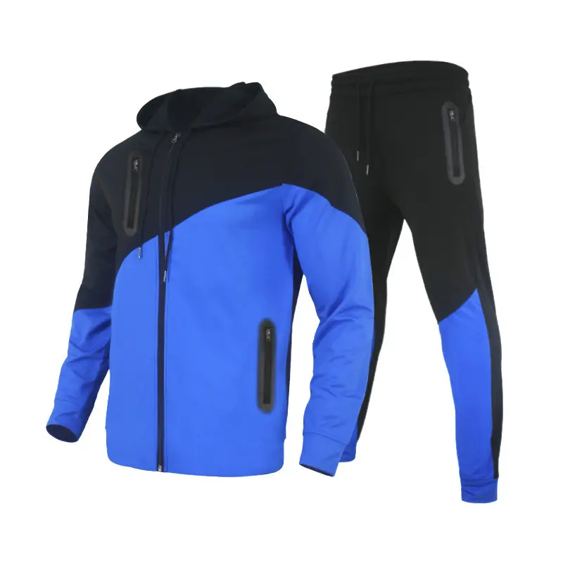 Ropa deportiva con capucha para hombre, cárdigan con cremallera + Pantalones de jogging, traje deportivo con capucha, conjunto de 2 piezas informal de moda, Otoño, nuevo