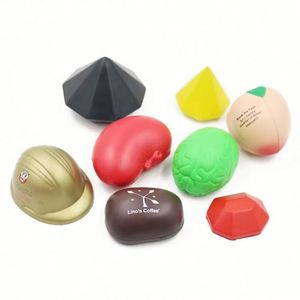 Custom Stress Ball with logo Big Yellow Light <b>Bulb</b> Stress Reliever Ball logo - Product Image 4