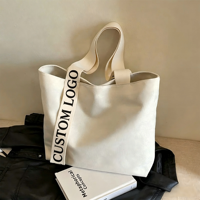 Bolsa de Compras de Lona de Algodón Orgánico Personalizable y Reciclable, Bolsa de Regalo Ecológica, Bolsa de Hombro de Lona de Algodón