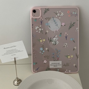 Nouvelle coque de protection en acrylique rose à motif floral pour <span class=keywords><strong>iPad</strong></span> <span class=keywords><strong>Pro</strong></span> 11 pouces 2025 2021 10e génération 10.9 <span class=keywords><strong>iPad</strong></span> Air 5 10.9 2019 <span class=keywords><strong>2020</strong></span> 2021 - Product Image 1