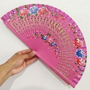 Promotional Portable Plastic Hand Folding Fans Floral Sublimation <b>Pattern</b> Bamboo Craft Customizable Design Printing - Product Image 5