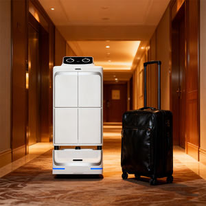 Robot Pengantar Hotel Navigasi Otomatis Kapasitas Besar Daya Tahan Lama Akses Lift Multi Lantai Langsung dari Pabrik - Product Image 1
