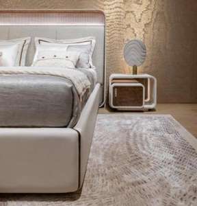 High End italiano di lusso casa camera da <span class=keywords><strong>letto</strong></span> <span class=keywords><strong>letto</strong></span> Set moderno King Size <span class=keywords><strong>letto</strong></span> <span class=keywords><strong>letto</strong></span> in pelle imbottito con Led - Product Image 5