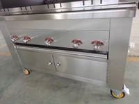 Machine commerciale de gril brésilien de restaurant gril de BBQ de gaz/gril électrique de BBQ de rôtisserie