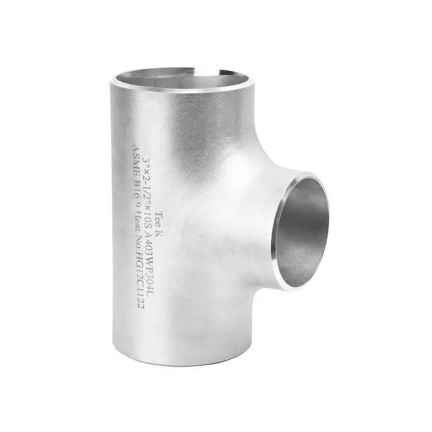 Custom Butt Welding Reducing Seamless Tee Cold Drawn Carbon Steel Tee Large Diameter Fittings