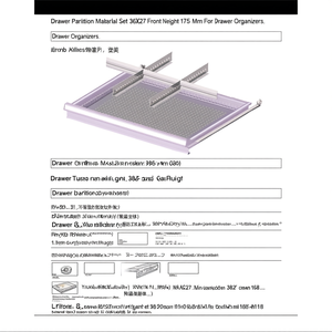 Fami <b>Drawer</b> Partition Material Set 36X27 Front Height 150-175 Mm For <b>Drawer</b> Organizers - Product Image 3