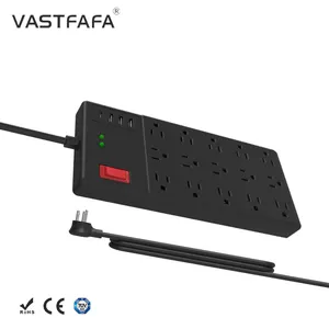 Vastfafa 2024 surge protector small household electric extension us power strip