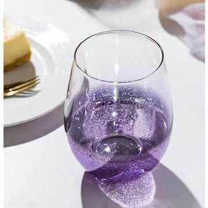 M Vente en gros Ensemble de ventouses en verre galvanisé coloré personnalisé Verres à cocktail sans pied pour le vin, le thé, l'eau et le jus - Product Image 4