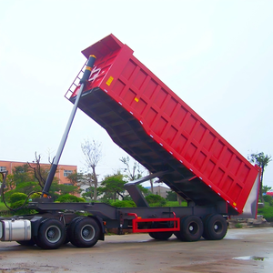 Semi-remorque benne basculante arrière en U de Chine, 4 essieux, 80 tonnes, pour le transport de sable, de pierre et de travaux de terrassement - Product Image 6