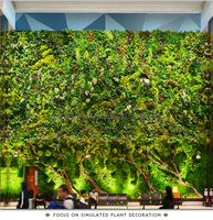 Grand art mural personnalisé en mousse véritable écologique avec de l'herbe et des brindilles de mousse pour le jardin et la décoration intérieure/extérieure