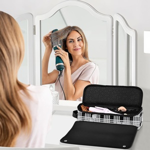 Nouveauté : Organisateur portable personnalisé avec imprimé Puakenikeni Lei, fer à friser 2-en-1, sac de voyage pour outils capillaires avec poignée - Product Image 6