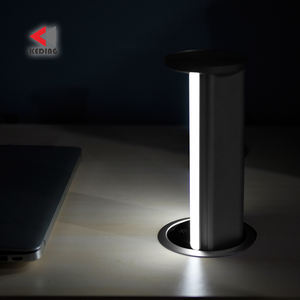 Gabinete de escritorio con Isla de cocina del Reino Unido, toma de corriente emergente automática, toma de corriente de Elevación neumática LED integrada, enchufes británicos de 3 pines - Product Image 6