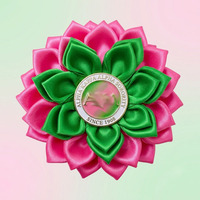 Broche florale en alliage de zinc satiné, style symbole personnalisé, pour décoration d'événements de groupe, prix d'usine, durable, fournisseur en gros
