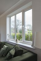 Fenêtre à battant en PVC/UPVC de conception européenne moderne avec double vitrage, ouverture automatique, coulissante horizontalement