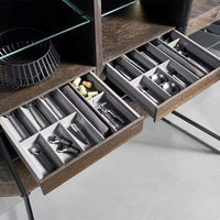 Organisateur de garde-manger de style vintage et armoire de cuisine moderne avec finition en bois