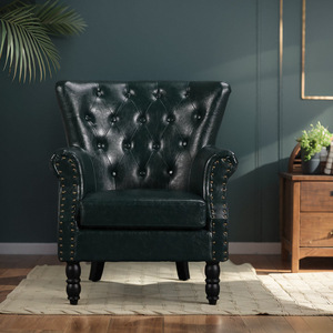 Canapé simple style américain Chaise nordique Tigre Design Cuir Tissu Carré pour café Petit appartement Chambre Internet Célébrité - Product Image 1