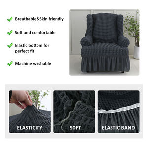 Cubiertas duraderas de alta calidad para sillón Wingback, Fundas protectoras antideslizantes para sofá y silla - Product Image 4