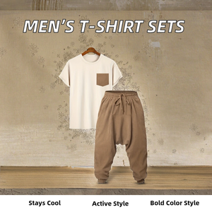 Ensembles de T-shirts pour Hommes Style Sportif en Coton Respirant 100% Personnalisables, Vente en Gros Usine, Collection Printemps, Meilleures Ventes - Product Image 2