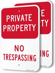 Panneaux de propriété privés accrocheurs pour les maisons de banlieue, les domaines ruraux, les locaux commerciaux, les <span class=keywords><strong>quartiers</strong></span> fermés - Product Image 2