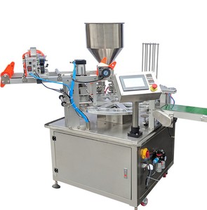 1/<span class=keywords><strong>2</strong></span> ly khí nén động cơ cốc tự động điền niêm phong máy cho nước giải khát/thạch/sữa chua/nước sốt/mứt bao bì nhựa 1 năm - Product Image 1