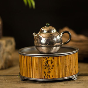 Bamboo <b>Tea</b> Tray With Lid Cylinder Shape Water Storage Pot For Kung Fu <b>Tea</b> <b>Set</b> Teapot Base Small <b>Tea</b> Table - Product Image 3