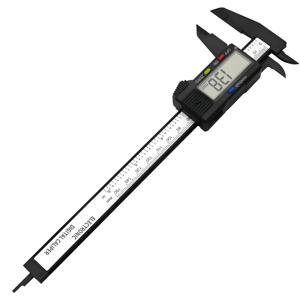 0-150mm sürmeli kumpas LCD dijital kumpas 6 inç enstrüman derinliği ölçme aracı elektronik karbon Fiber cetvel - Product Image 3