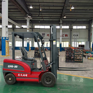 מלגזה חשמלית לשטח קשה 4.0 טון סוללת ליתיום-יון תורן דו-שלבי צמיגי שטח עמידים במים לשימוש חיצוני - Product Image 1