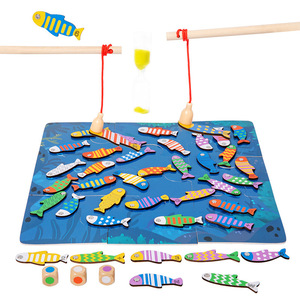 Jeu de pêche heureux <span class=keywords><strong>Puzzle</strong></span> pour enfants Pensée Formation Jouet en bois Parent-enfant Compétition interactive Match Jouet de pêche - Product Image 1