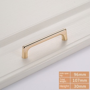 Golden Light Luxury Modern Simple High-End Zinc Alloy Round Durable 30mm Cabinet Door Handle for Dresser &amp; Wardrobe Drawer - Product Image 1