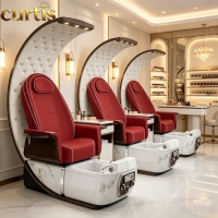 Fauteuil de Spa Premium Réglable et Confortable avec Bain à Remous, Inclinaison Électrique, Massage Shiatsu et Lampe LED – Couleur Rouge Optionnelle pour la Beauté