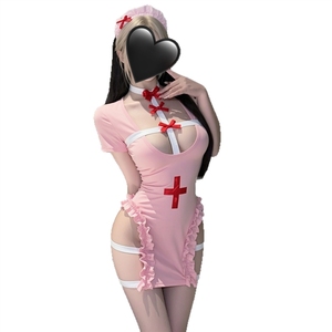 yims Lingerie Érotique Robe à Bretelles Croisées Douces, Ensemble de Pyjama Sexy et Coquin Révélant la Poitrine 9771 - Product Image 5
