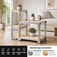 Étagère de rangement pour aquarium en profilé aluminium, super résistante, meuble de présentation DIY multi-niveaux, profilés aluminium hauts et bas