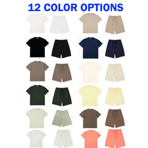 Individuell Bedrucktes Logo 100% Baumwolle Atmungsaktiver Sommer 2-Teiliger Herren-Trainingsanzug - Product Image 4