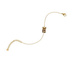 Colorful Oil Droplet Panda Gold-Plated Stainless Steel Diamond <b>Pearl</b> Agate Cute Cartoon Friend's Birthday Gift Charm <b>Silver</b> Gold - Product Image 1