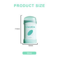 Conteneur de déodorant ovale rotatif vide de 50 g, emballage cosmétique écologique en plastique PP rechargeable et recyclable pour crème solaire