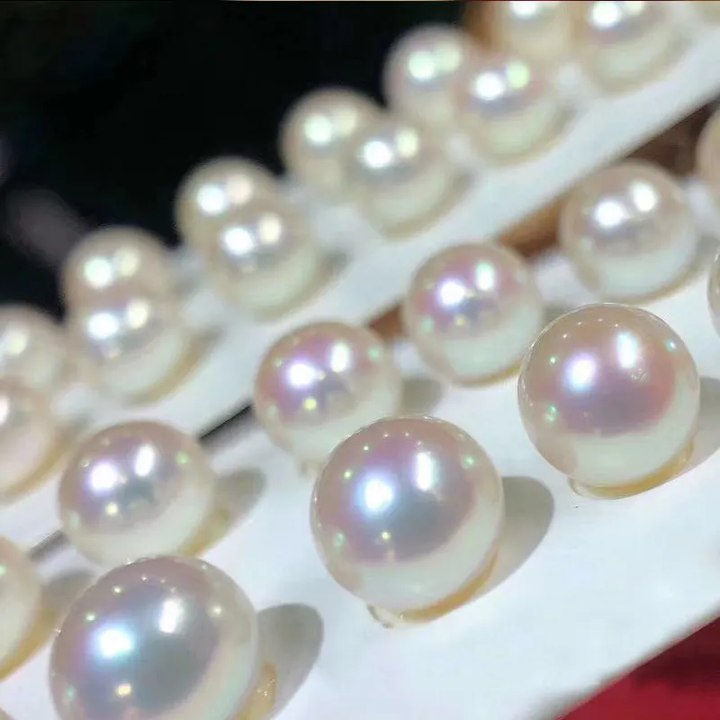 Perle d'eau douce naturelle 2-8mm 5A qualité joli lustre surface lisse blanche ronde perle akoya forte et brillante pour la fabrication de bijoux