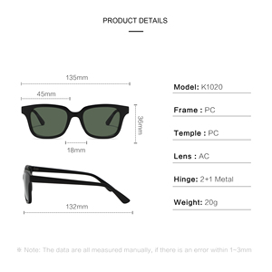 نظارات شمسية للأطفال مخصصة من Conchen بإطارات مربعة وأظلال للأطفال بعدسات 400 مضادة للأشعة فوق البنفسجية نظارات شمسية للأطفال - Product Image 4