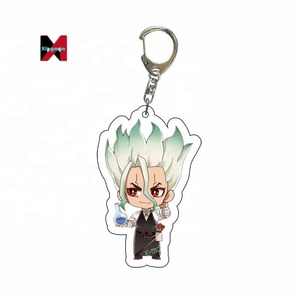 Porte-clés en acrylique <span class=keywords><strong>Dr</strong></span> <span class=keywords><strong>Stone</strong></span> avec grand design, figurine d'<span class=keywords><strong>anime</strong></span> transparente double face, vente en gros - Product Image 2