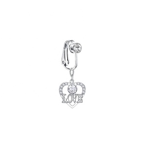 Gaby nouvel arrivage <span class=keywords><strong>faux</strong></span> anneau de nombril avec motif de fleurs cz, anneau de <span class=keywords><strong>ventre</strong></span> à clip, sans <span class=keywords><strong>piercing</strong></span>, bijoux de corps - Product Image 5