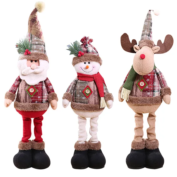 Christmas Decorations Christmas Dolls Christmas Tree Decorations Innovative Elk Santa Snowman Decoration Kids New Year Gift