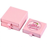 Boîte à donuts rose personnalisée - Laminage brillant mat et emballage de dessert gaufré